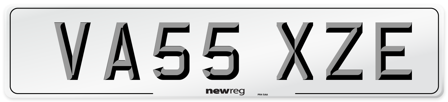 VA55 XZE Number Plate from New Reg